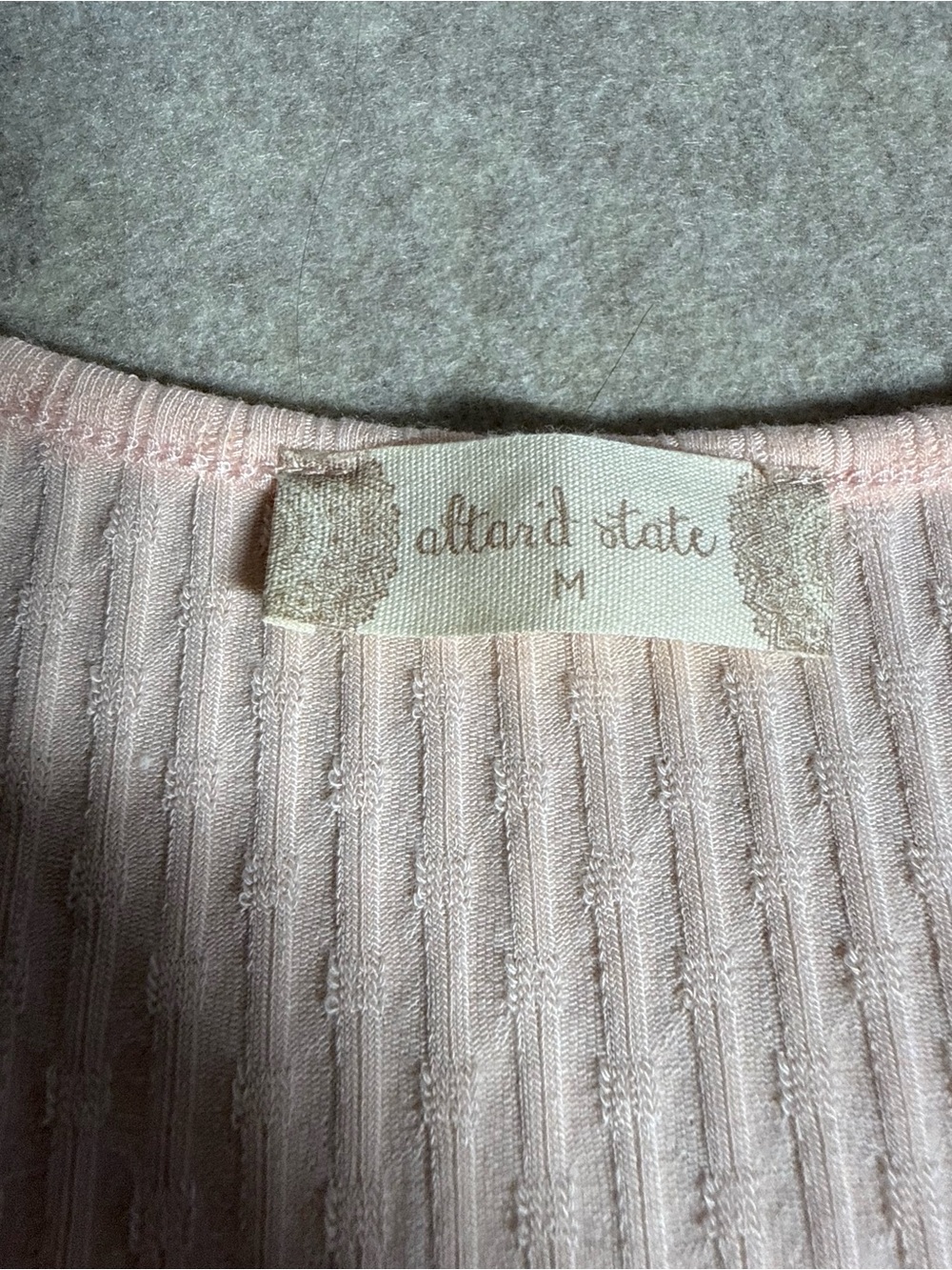 Altar'd State Peach Ribbed Ruffle Tank Top - Picture 2 of 6